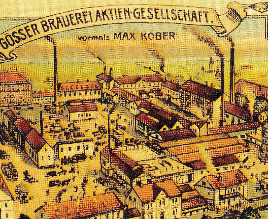 Die Gösser Brauerei auf einem Rechnungszettel um 1930